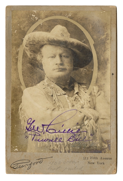 G.W. Lillie “Pawnee Bill” Signed Cabinet Card Photograph.