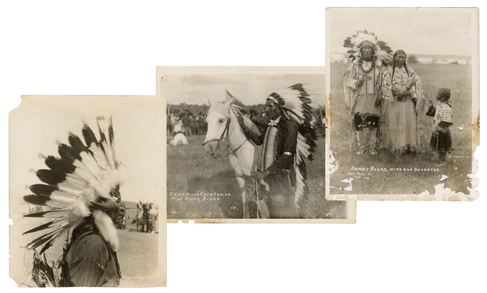 Colorado Photo Co. Three Photographs of American Indians.