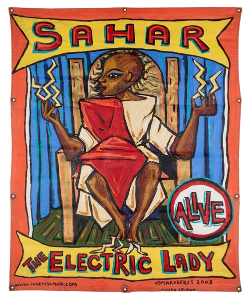 Sahar. The Electric Lady Sideshow Banner.