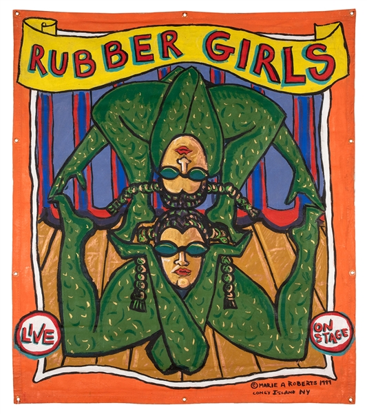 Rubber Girls. Sideshow Banner.