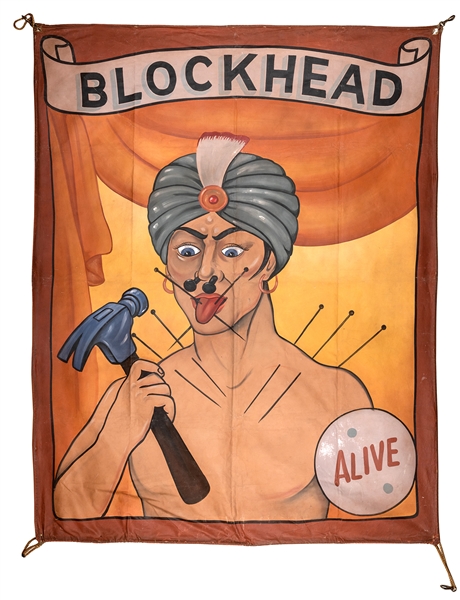 Blockhead. Sideshow Banner.