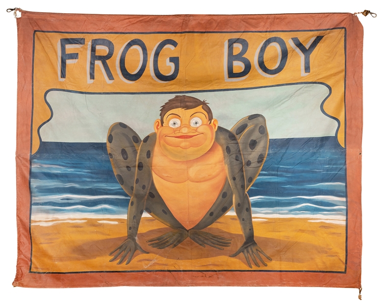 Frog Boy. Sideshow Banner.
