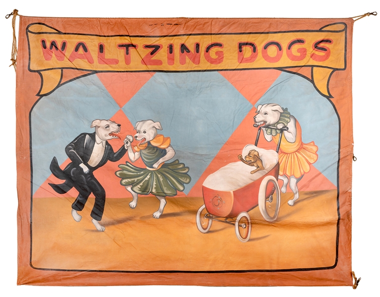 Waltzing Dogs. Sideshow Banner.