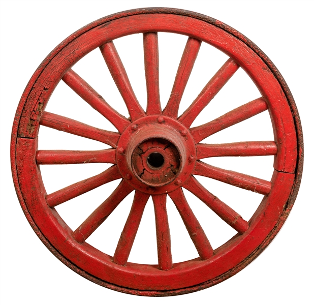 Painted Circus Wagon Wheel. 