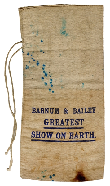 Barnum & Bailey Canvas Money Bag.