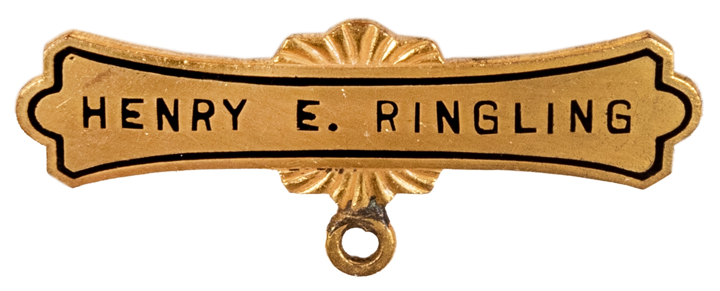 Henry E. Ringling Gilt Badge. 