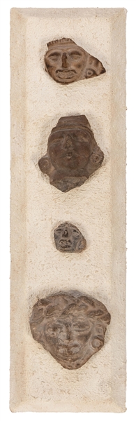 Four Pre-Columbian Ceramic Heads.