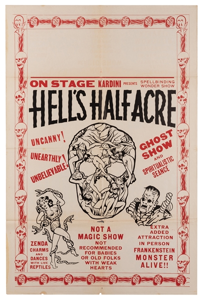 Hell’s Half Acre Spook Show/Horror Show Poster. 