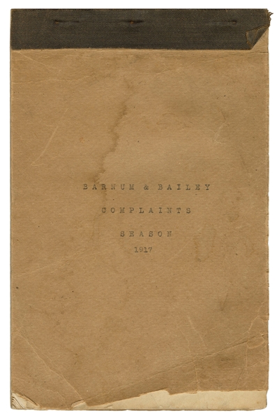 Barnum & Bailey Complaints. Season 1917 [cover title].