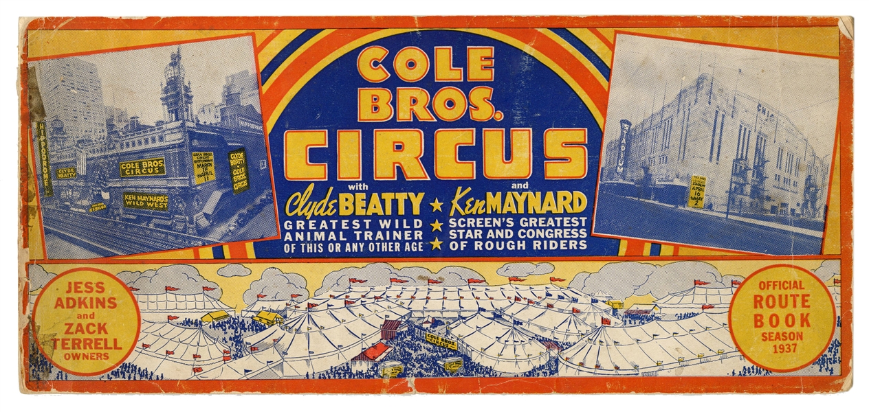 Cole Bros. Circus Official Route Book. Season 1937.