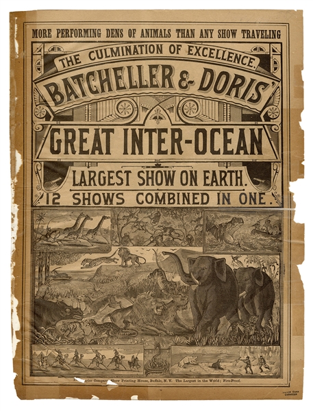 Batcheller & Doris Great Inter-Ocean Circus Courier.