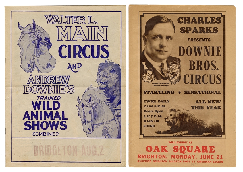 Walter L. Main / Charles Sparks and Downie Bros. Circus Couriers.