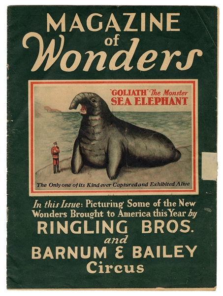 Goliath Sea Monster R.B.B.B. Circus Program.