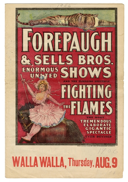 Forepaugh & Sells Bros. Shows Courier. 1906.