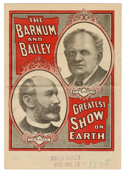 The Barnum & Bailey Greatest Show on Earth Advance Courier.