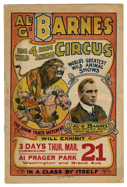 Al. G. Barnes 4-Ring Animal Circus Courier.