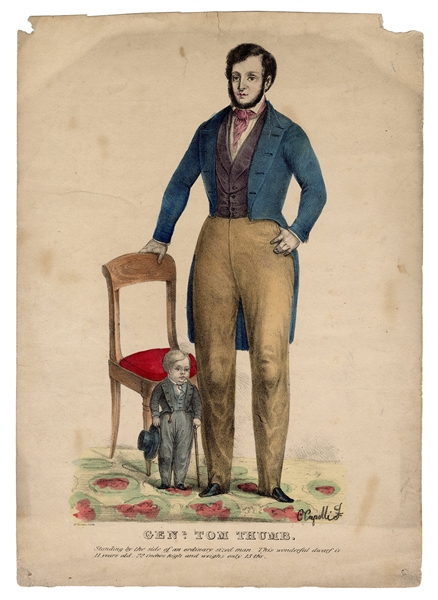 Currier Lithograph of Genl. Tom Thumb.