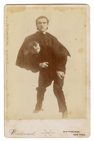 Cabinet Card Photograph of an Actor as Dr. Jekyll and Mr. Hyde. 