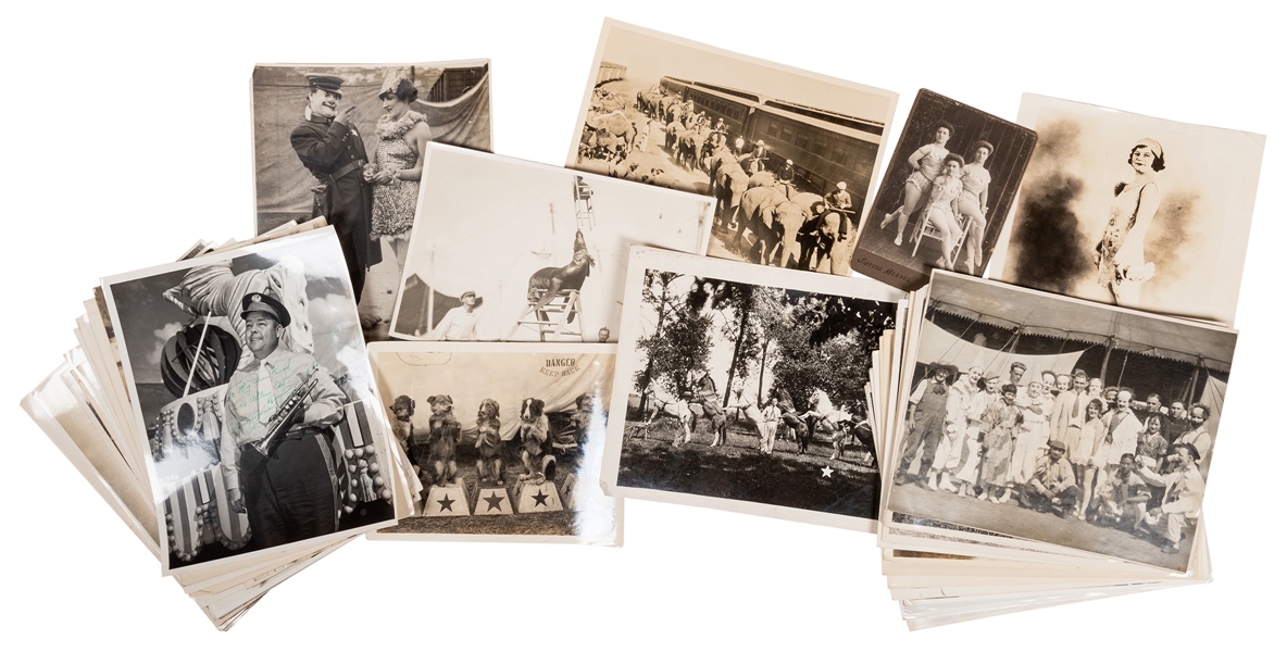 Lot of Over 40 Vintage Circus Photographs.