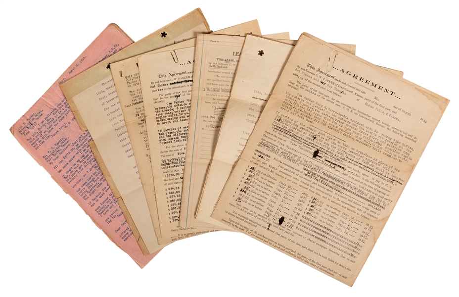 C.W. Parker Contract, Proposal, and Document Collection.