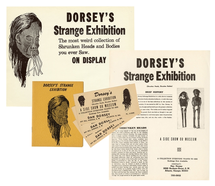 Dorsey’s Strange Exhibition Group of Ephemera. 