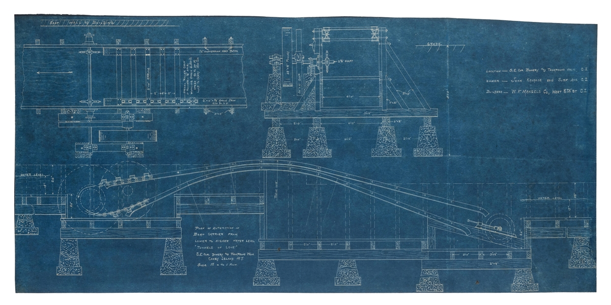 Mangels, William F. Blueprint of “Tunnel of Love” Alterations. 