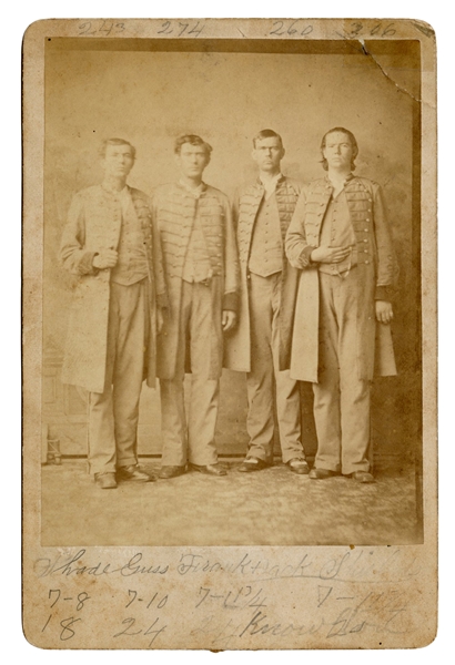 Shields Brothers “Texas Giants” Cabinet Card Photograph. 