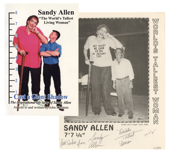 Sandy Allen “World’s Tallest Woman” Signed Photographs. 