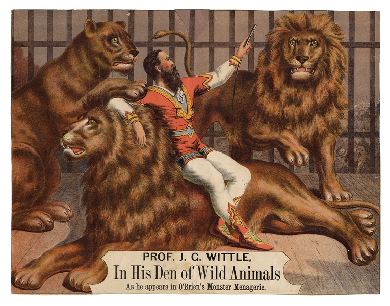 Prof. J.G. Wittle, In His Den of Wild Animals.