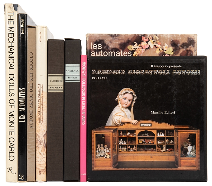 Group of Books on Automata and Dolls.