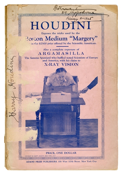 Houdini Exposes the Tricks used by the Boston Medium “Margery”.