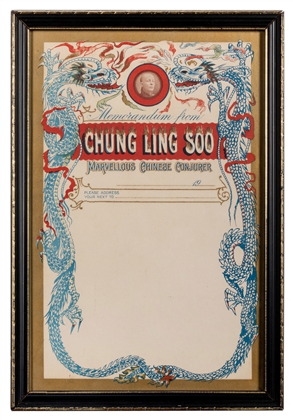 Chung Ling Soo Dragon Letterhead.