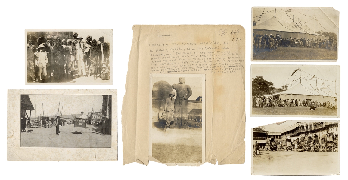 Snapshots of Howard Thurston in India, with His Annotations.