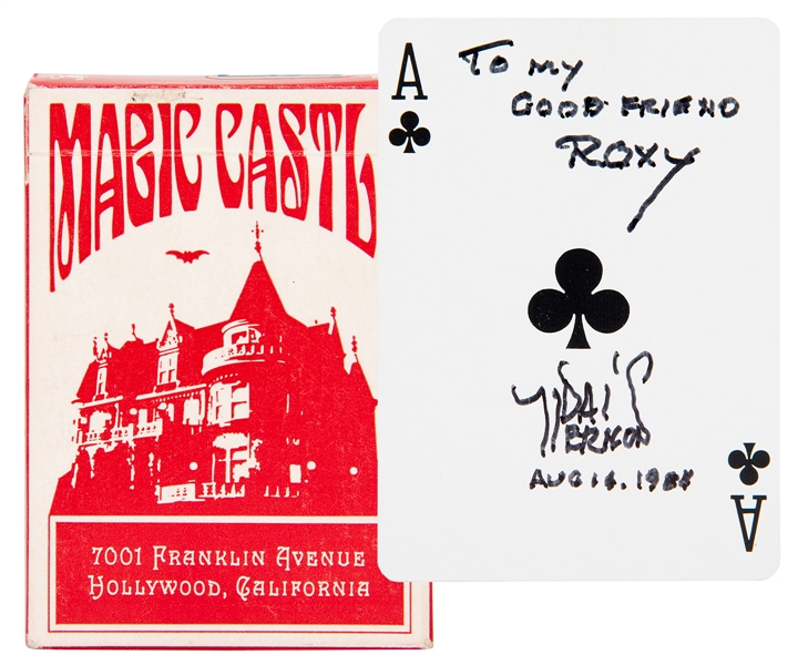 Dai Vernon Signed Magic Castle Playing Cards.