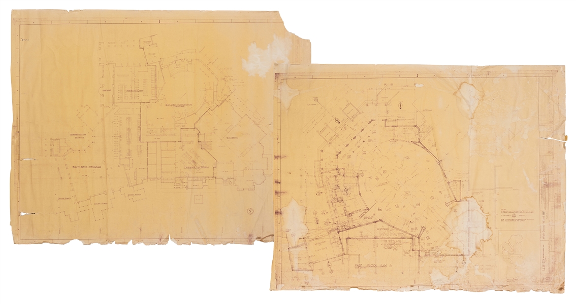 Walt Disney World Floor Plan Blueprints – Liberty Square / Adventureland Complex.