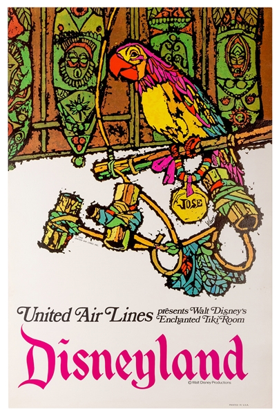 United Air Lines Presents Walt Disneys Enchanted Tiki Room. Disneyland. 1968.