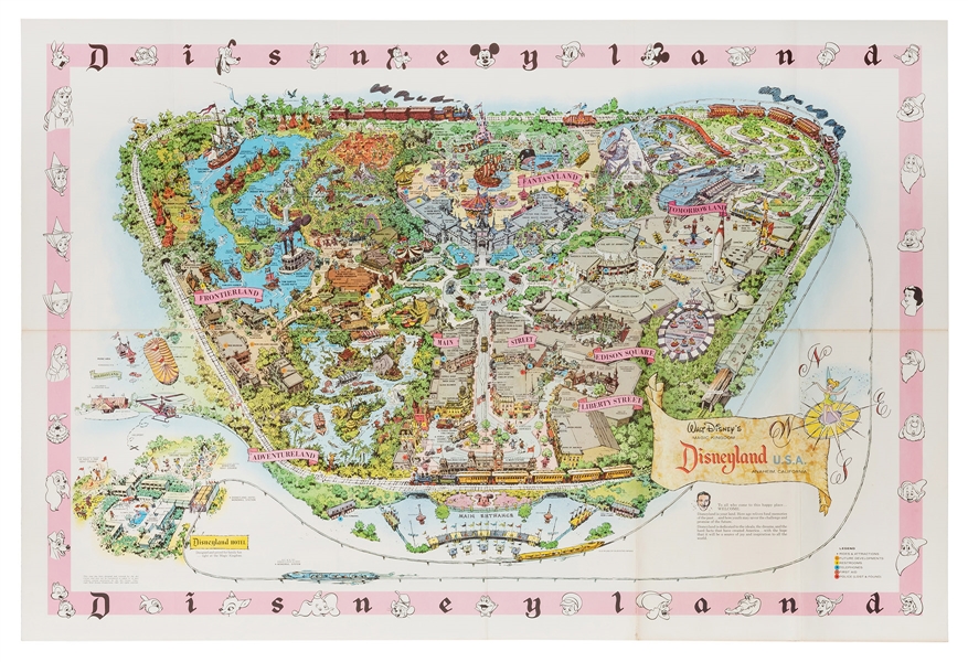 Disneyland 1961 Souvenir Map.