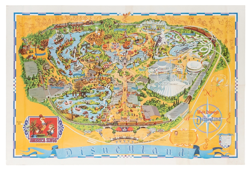 Disneyland 1974 Souvenir Map.