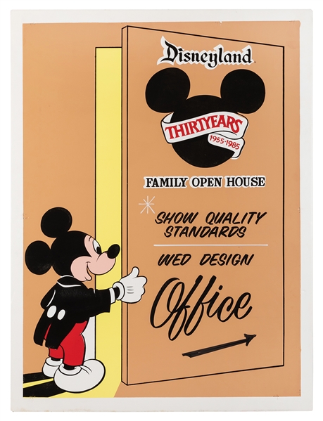 Disneyland 30 Years “Family Open House” silk-screened poster.