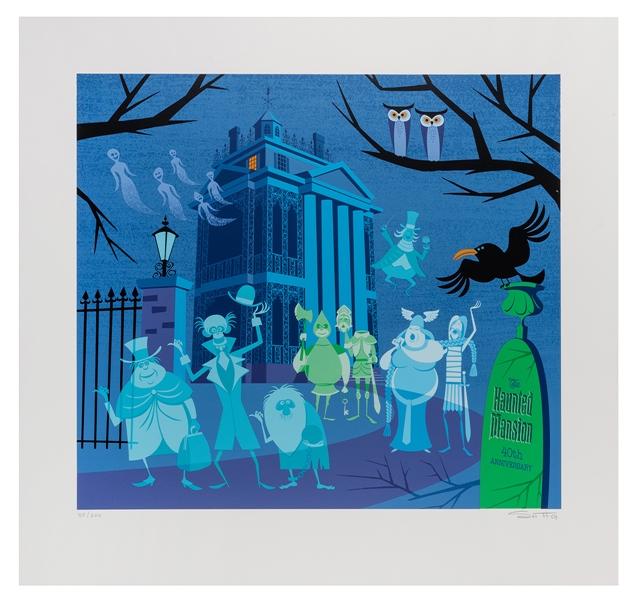 Haunted Mansion 40th Anniversary lithograph by Shag.