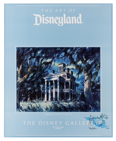Disney Gallery signed poster concept art of the Haunted Mansion.