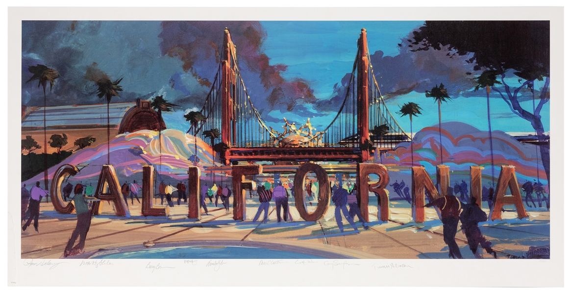California Adventure signed opening day lithograph.