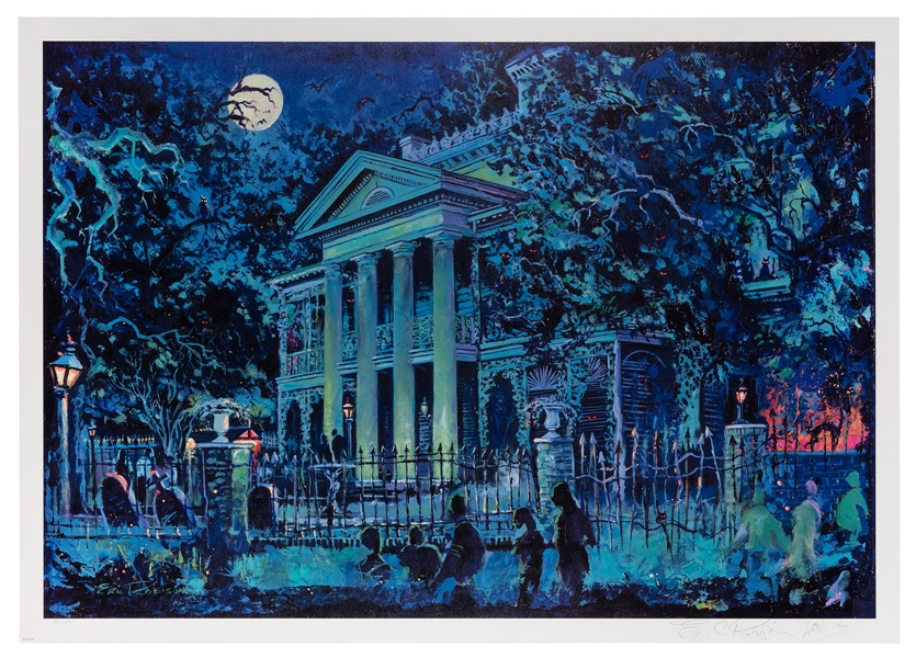 Haunted Mansion signed 30th anniversary lithograph.