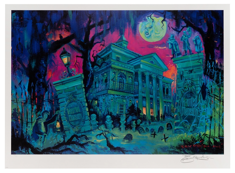 Haunted Mansion signed “Under the Leota Moon” lithograph.