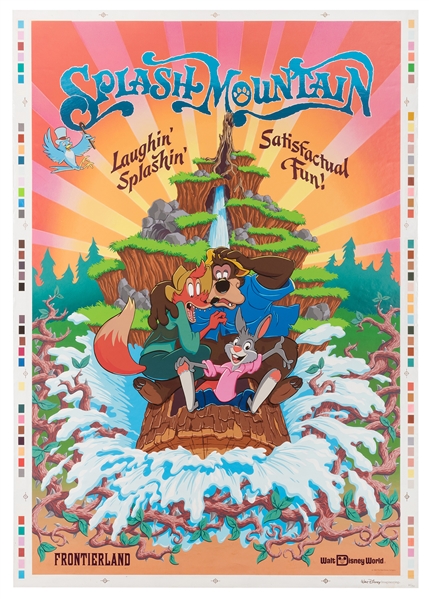 Splash Mountain silk-screened attraction poster.