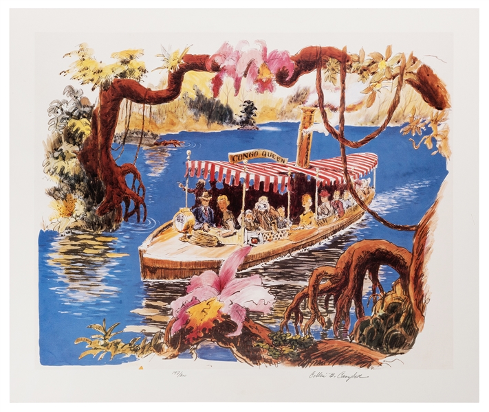 Jungle Cruise concept art signed lithograph.