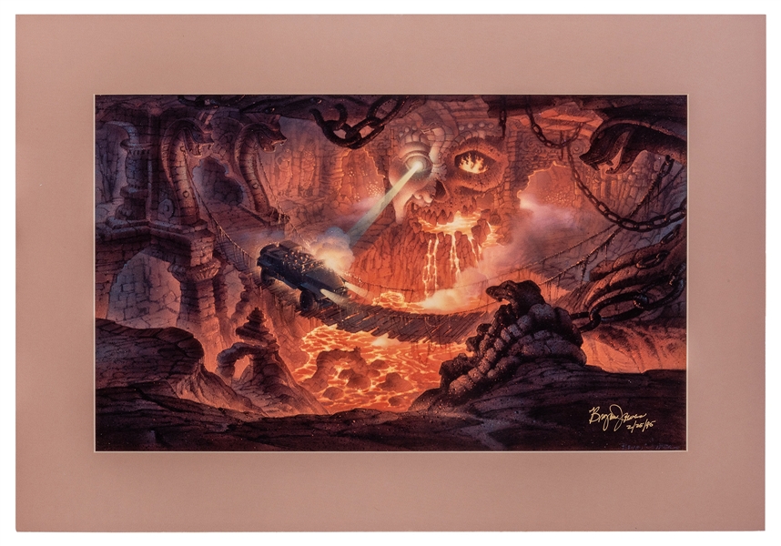Indiana Jones concept art signed photo lithograph.
