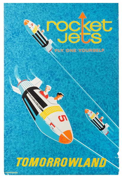 Rocket Jets silk-screened poster.