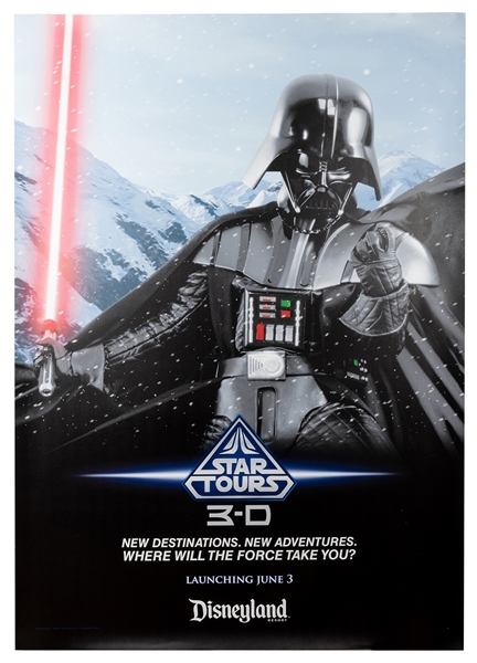 Star Tours 3D Bus Stop Poster Darth Vader Version 1