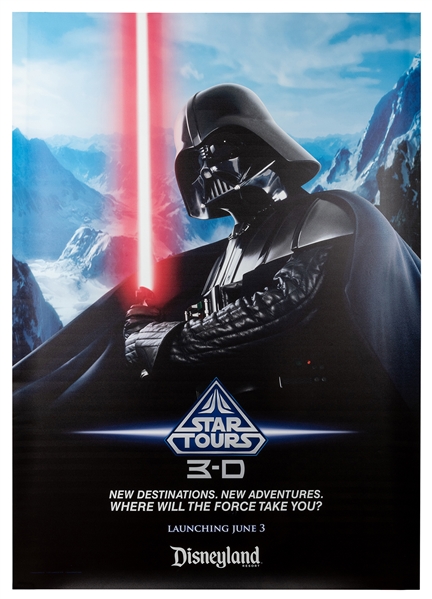 Star Tours 3D Bus Stop Poster Darth Vader Version 2.